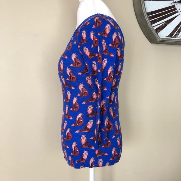 Anthropologie Postmark Blue Fox Top - Picture 3 of 6